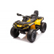 Quad Can Am Outlander ATV s pilotem Žlutý