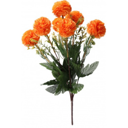 Kytice umělých květin Chryzantémy oranžové - 37 cm