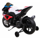 Dětská bateriová motorka BMW HP4 Červená + pomocná kola + pomalý start + EVA + MP3 LED
