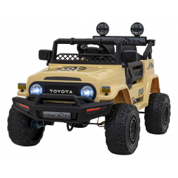 Toyota FJ Cruiser pro děti béžová + dálkové ovládání + pohon 4x4 + LED audio + EVA + pomalý start