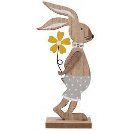 Dřevěný zajíček na velikonočním zápichu