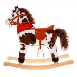 Latinský houpací kůň pro děti + interaktivní efekty + plyšové dřevo