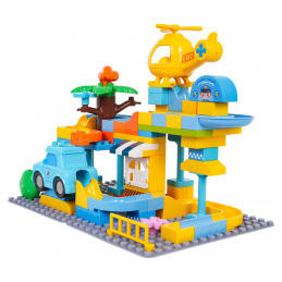 Sada Velkých Kostek Policejní Stanice 93ks.