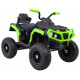 Dětská čtyřkolka ATV Air battery quad Black-Green + nafukovací kola + rádio MP3 + pomalý start