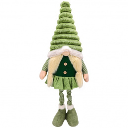 Vánoční skřítek teleskopické nohy ozdoba - 49-75 cm