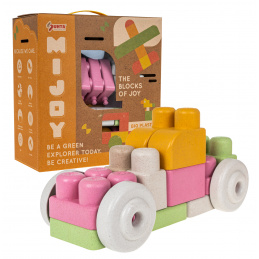 BIO bloky pro děti 18m+ Velká sada 43 el. + Pastelové barvy + Zaoblené hrany + Bioplast