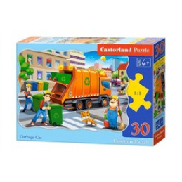 CASTORLAND puzzle 30 dílků - Popelářský vůz