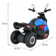Rychlá turistická motorka na baterie pro děti Modrá + Audio + Světla + Eko kůže