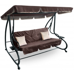 Aga Zahradní houpačka 2v1 GRANDLUX XXL Tmavě hnědá - 6DAZ073 - 2. JAKOST