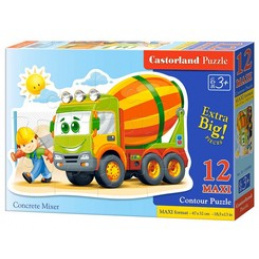 CASTORLAND puzzle 12 MAXI dílků - Míchačka na beton