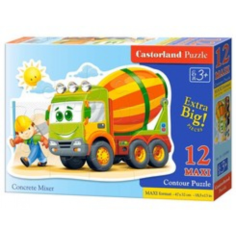 CASTORLAND puzzle 12 MAXI dílků - Míchačka na beton