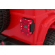 Jeep Wrangler Rubicon baterie pro děti Červená + dálkové ovládání + rádio MP3 LED + kola EVA