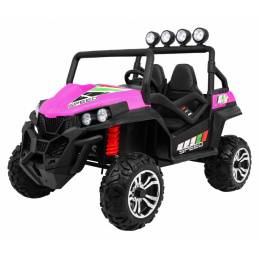 Dětská terénní buggy Grand Lift růžová + pohon 4x4 + dálkové ovládání + nosič zavazadel + rádio MP3 + LED dioda
