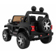Jeep Wrangler Rubicon baterie pro děti černá + dálkové ovládání + MP3 LED rádio + EVA kola