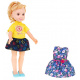 Velká stylingová panenka pro děti 3+ blond + 2 oblečky + hřeben + zrcátko