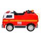 Dětské hasičské auto na baterie + Vodní dělo + Megafon + Hasičský kohout + Pilot