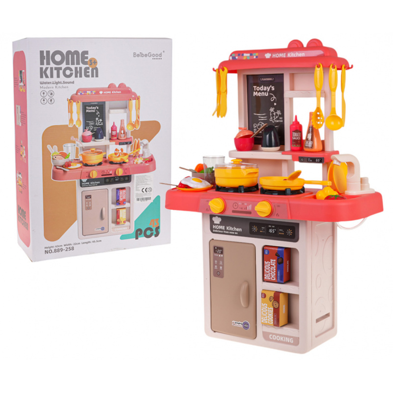 Kuchyně Kuchyňský Koutek s Funkcí Světel 43ks. Růžová