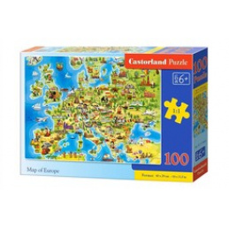 CASTORLAND Puzzle 100 dílků - Mapa Evropy