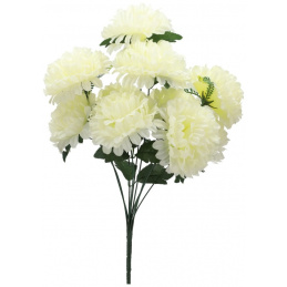 Kytice umělých květin bílé chryzantémy - 58 cm