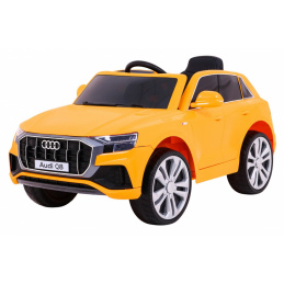 Audi Q8 Zvedák pro děti baterie Žlutá + Dálkové ovládání + EVA + Pomalý start + MP3 USB + LED dioda