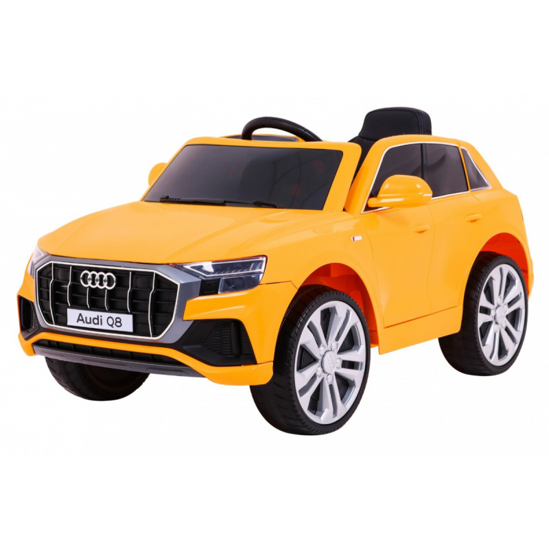 Audi Q8 Zvedák pro děti baterie Žlutá + Dálkové ovládání + EVA + Pomalý start + MP3 USB + LED dioda