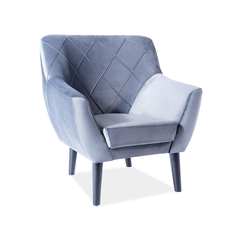 Signal Křeslo Kier 1 Velvet Šedá 14 / Wenge