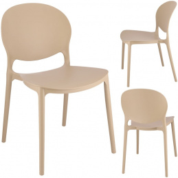 Plastová židle JUSTIN béžová