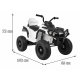 Dětská baterie ATV Air Quad White + nafukovací kola + rádio MP3 + startování zdarma