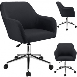 Otočné křeslo KRIS - černé