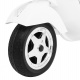 Vespa elektrický skútr pro děti Bílá + pomocná kolečka + audio + eko kůže + EVA + pomalý start
