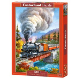 CASTORLAND Puzzle 500 dílků - Přejezd vlaku