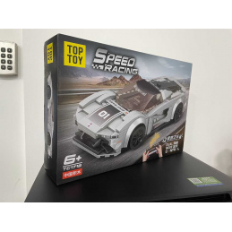 Sada Stavebnic Sportovní Auto Šedé R/C