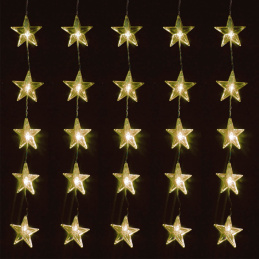 Linder Exclusiv Vánoční světelný závěs Hvězdy 80 LED Teplá bílá