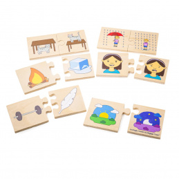 Bigjigs Toys Didaktické puzzle Protiklady 2DZ161 - II. JAKOST