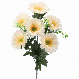 Umělá květina Gerbera bílá - 43 cm