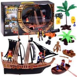 Pirátská loď sada figurek zvuk děla ZA4365