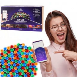 200 LED VÍCEBAREVNÝCH SVĚTEL - OVLÁDÁNÍ TELEFONEM
