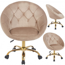 Elegantní otočné křeslo RUNDO - béžové