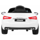 Maserati Ghibli baterie pro děti Bílá + Dálkové ovládání + Pomalý start + EVA + MP3 USB + LED