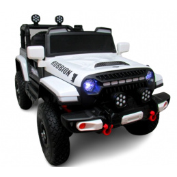 Velký Jeep X7 4x4 bílý, Měkká sedačka pohon na 4 kola Houpací Pěnová kola s ložisky