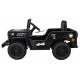 Retro vojenské auto pro děti černé + pohon 4x4 + dálkové ovládání + 2 nosiče zavazadel + pomalý start + MP3 LED