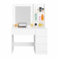 Aga Toaletní stolek se zrcadlem a osvětlením Matný bílý