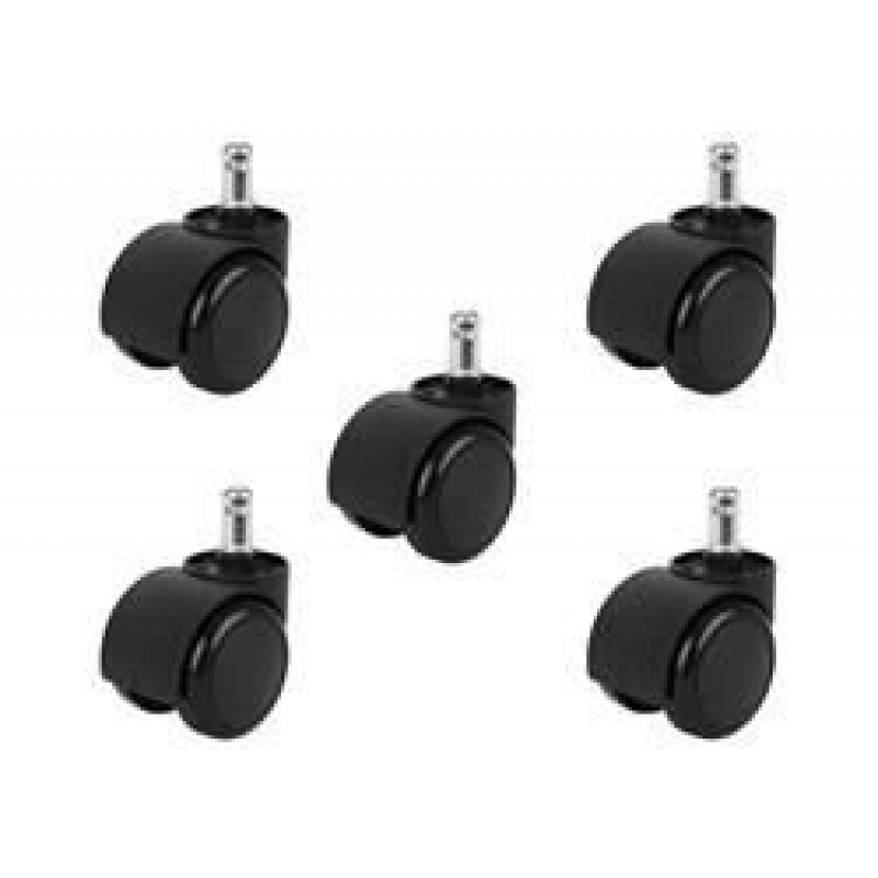 Kolečka kancelářské židle - 5 ks - černá