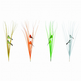 Ptáčci na špejli s velikonoční trávou mix vzorů