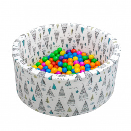 Aga Suchý bazén 90x40 cm s míčky Teepee