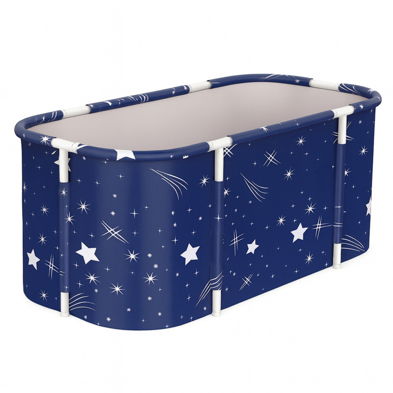 Aga Skládací přenosná vana 120x60x60 cm Tmavě modrá