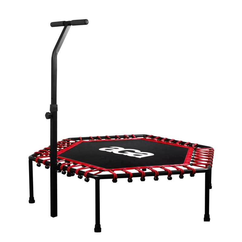 Aga FITNESS Trampolína 130 cm Červená + madlo