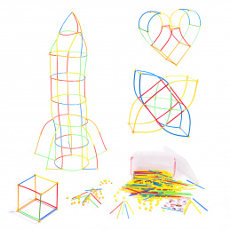 Aga Stavební barevné slámky Box 700 ks