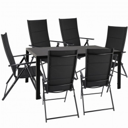 Zahradní sada stůl + 6 lehátek