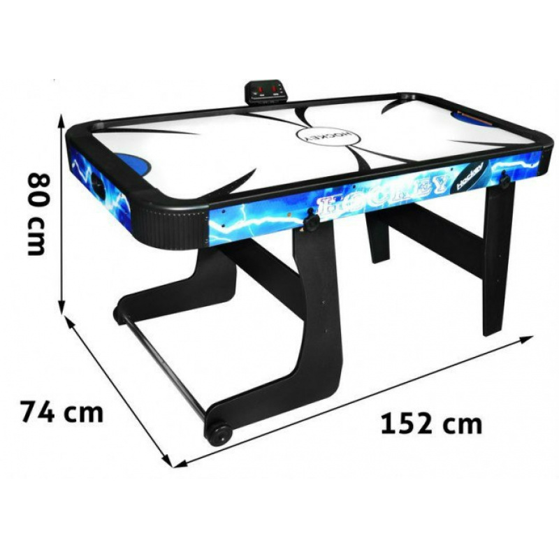 Dětský air hockey + herní stůl z MDF + elektronické počítadlo skóre + rodinná hra Air Hockey 152x74x80cm